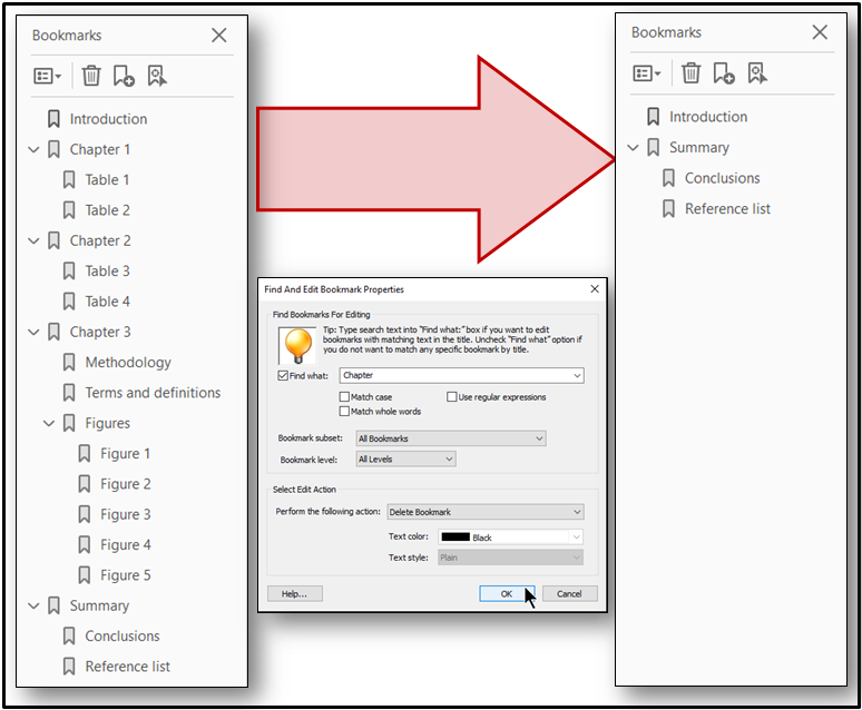 Delete, Move and Style PDF Bookmarks Using The AutoBookmark™ Plugin